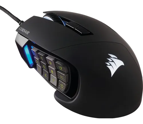 Mouse para jogos Corsair Scimitar Rgb Elite Optical Moba Mmo, cor preta
